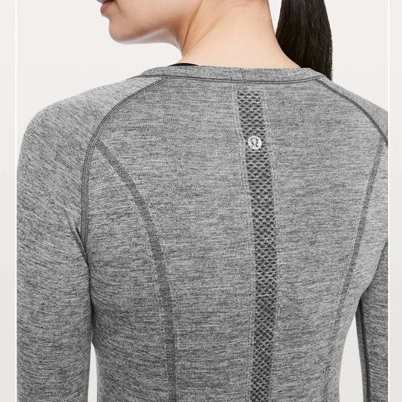 Lululemon Swiftly tech sparkle gray long sleeve crew like new - Picture 1 of 10